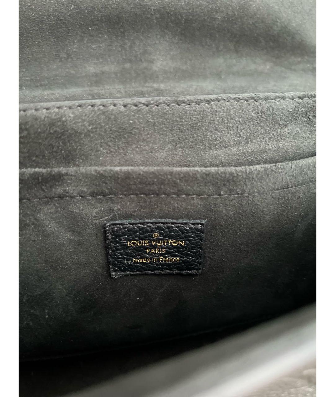 LOUIS VUITTON Темно-синяя кожаная сумка через плечо, фото 4