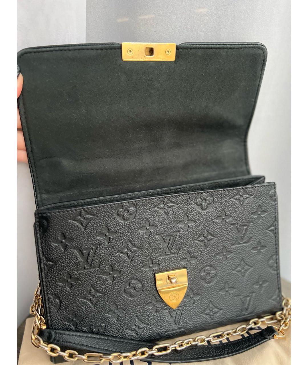 LOUIS VUITTON Темно-синяя кожаная сумка через плечо, фото 6