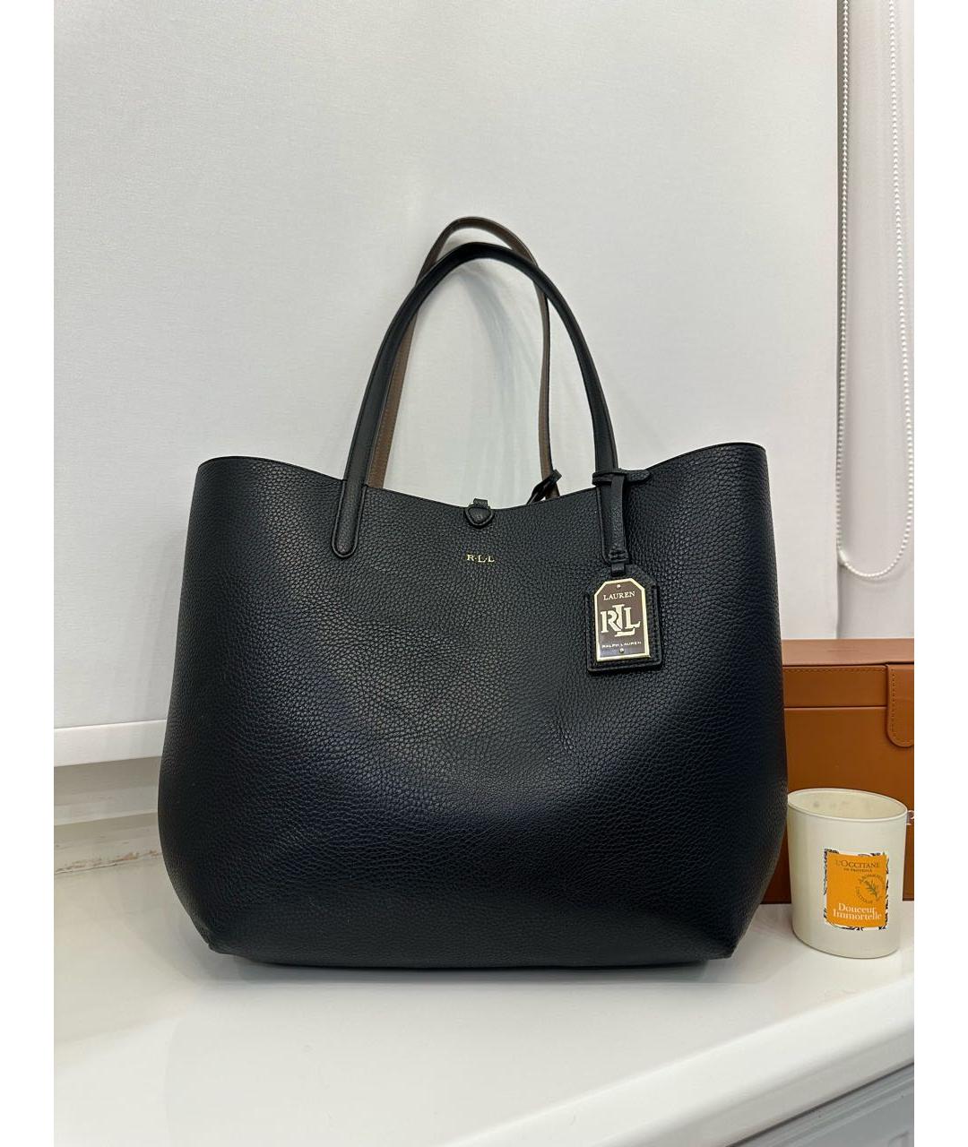 RALPH LAUREN Кожаная сумка тоут, фото 7