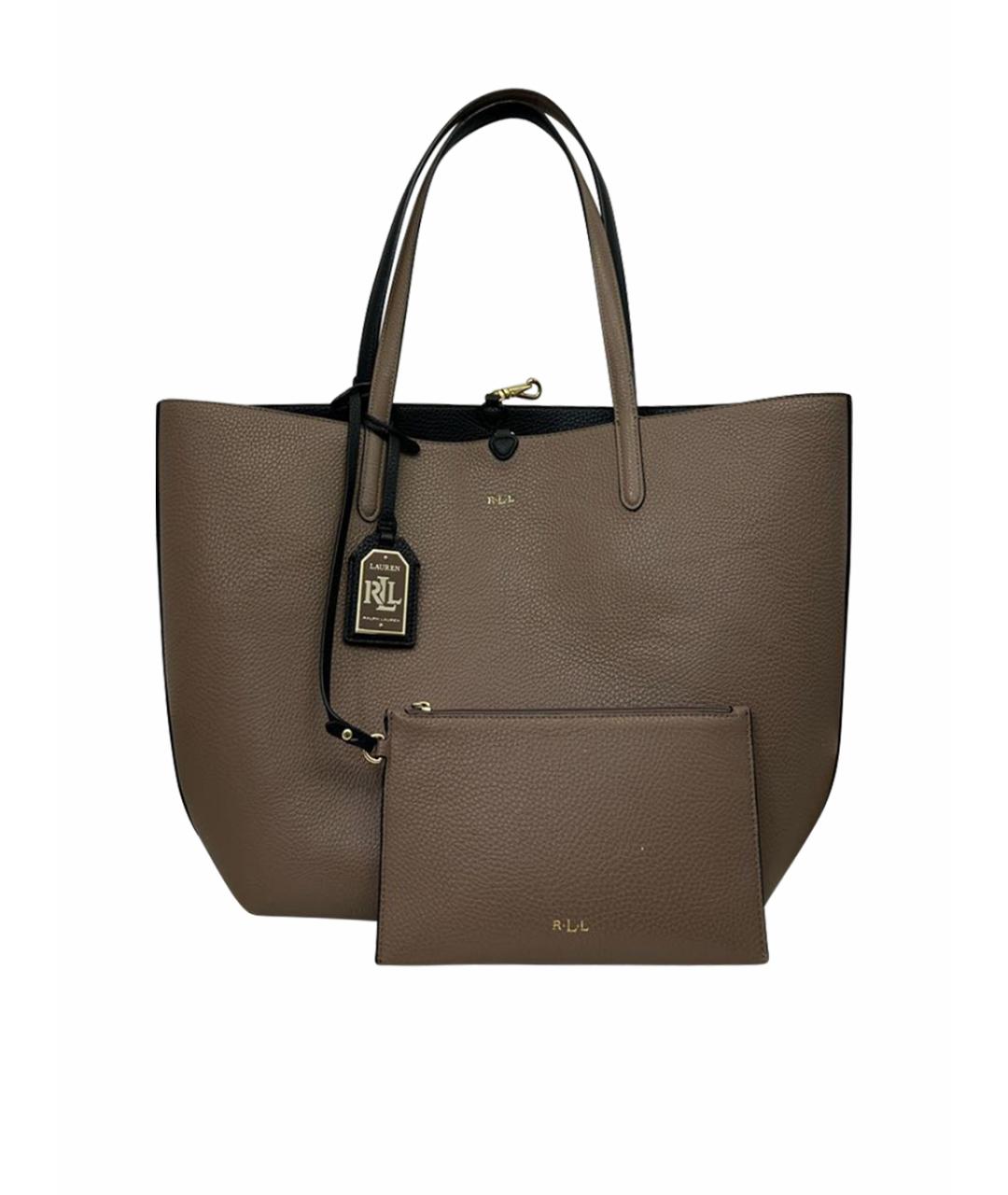 RALPH LAUREN Кожаная сумка тоут, фото 1