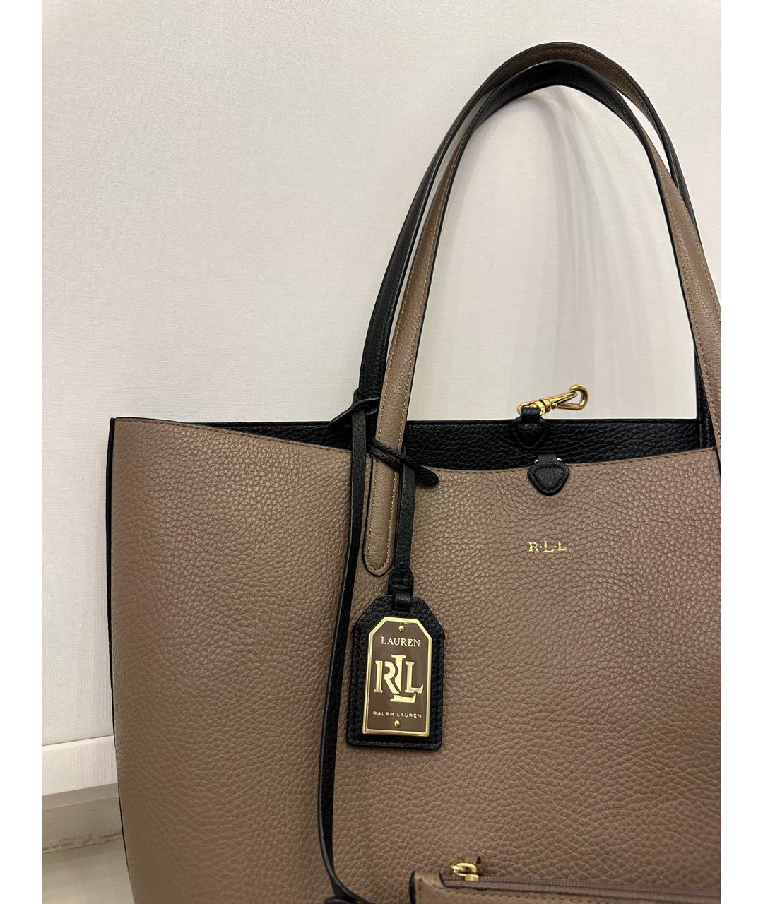 RALPH LAUREN Кожаная сумка тоут, фото 4