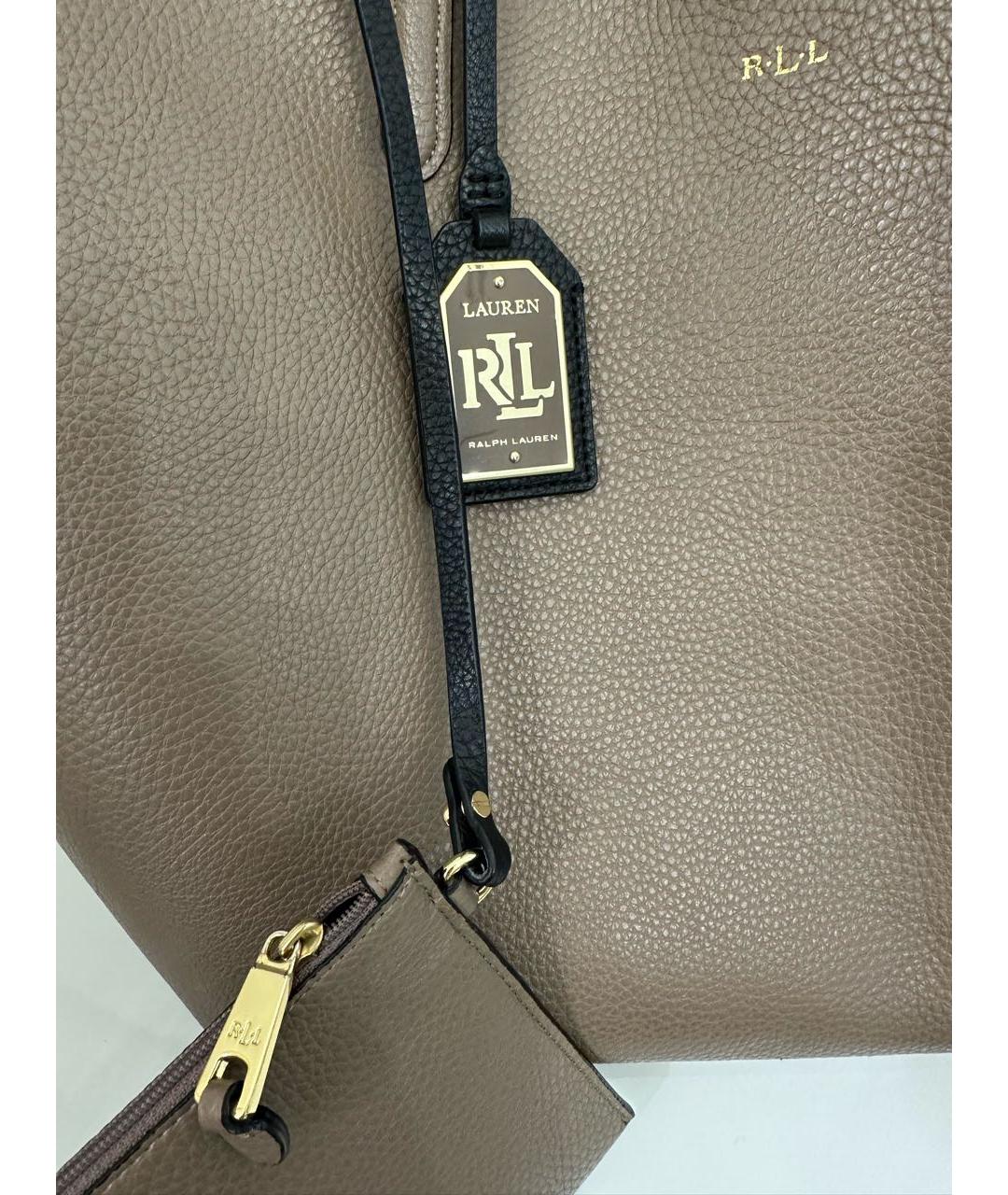 RALPH LAUREN Кожаная сумка тоут, фото 6