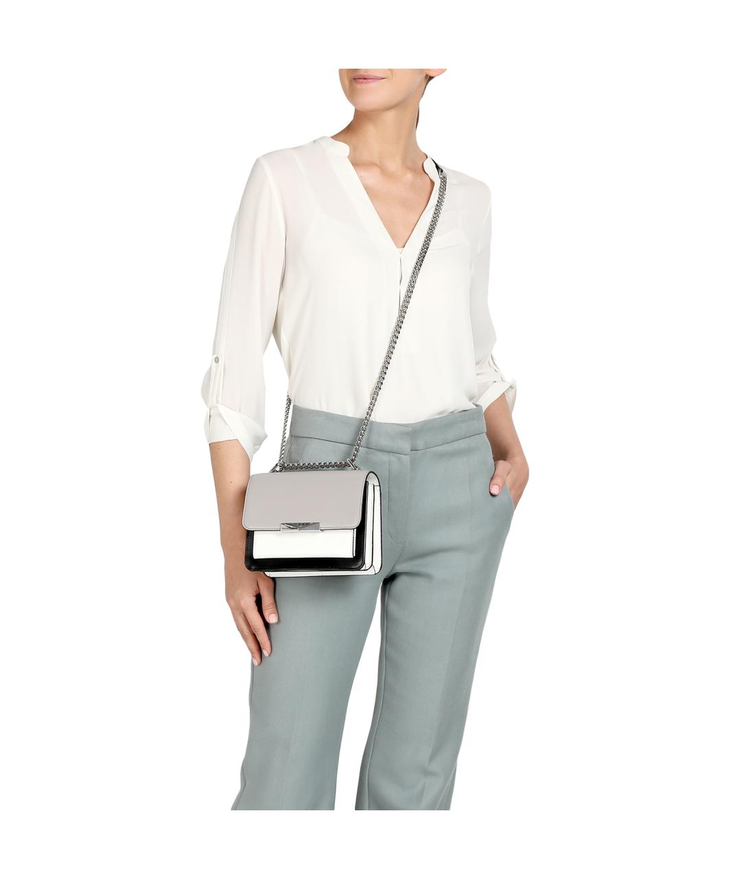 MICHAEL KORS Серая кожаная сумка через плечо, фото 3