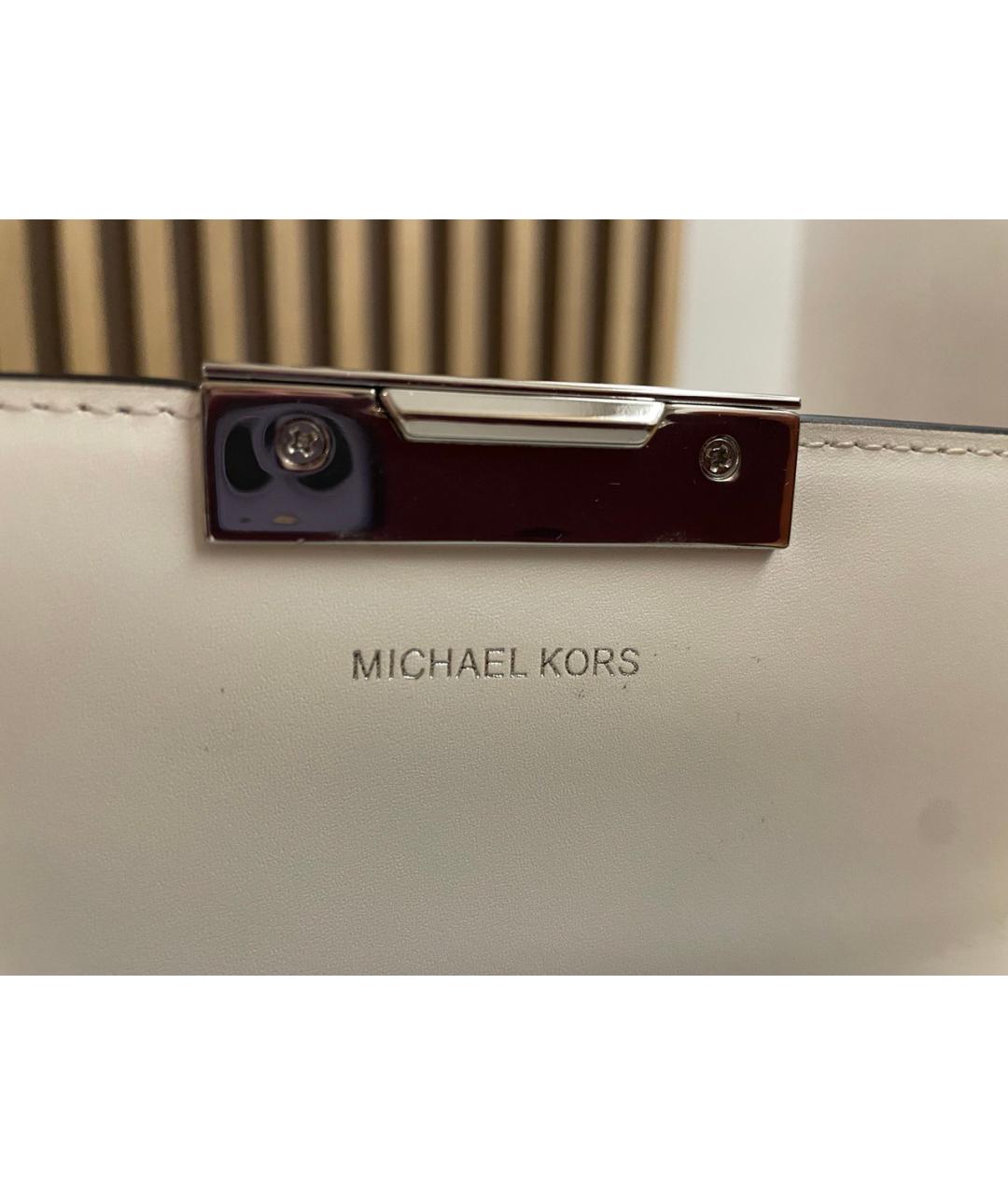 MICHAEL KORS Серая кожаная сумка через плечо, фото 7