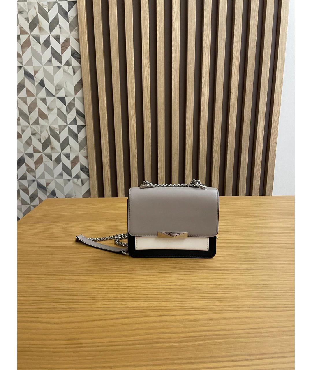 MICHAEL KORS Серая кожаная сумка через плечо, фото 6