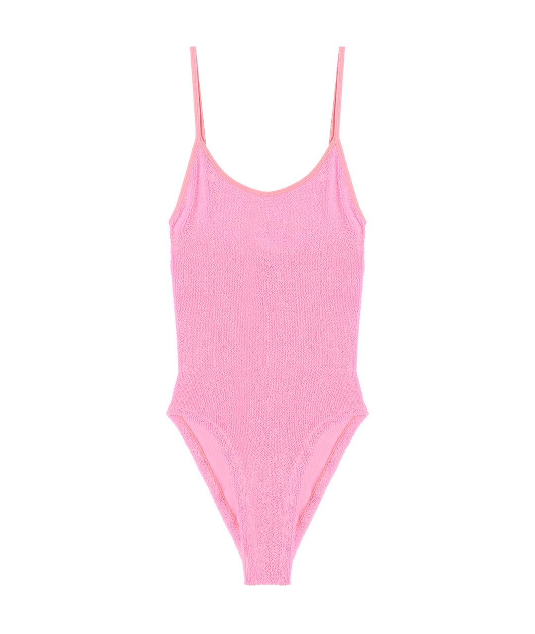 HUNZA G Розовый полиамидовый купальник, фото 1
