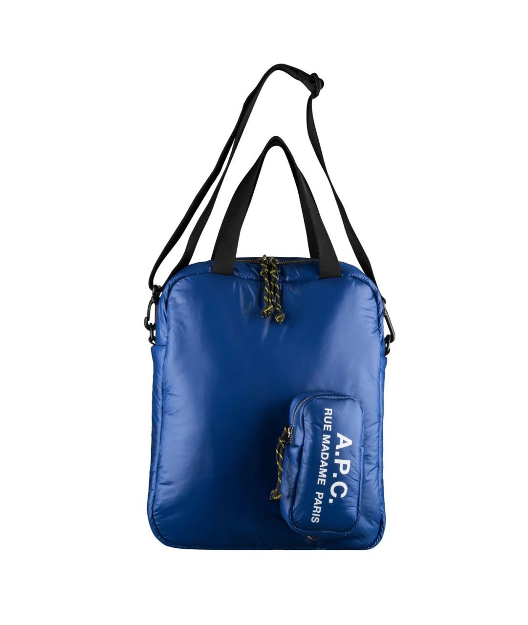 A.P.C. Синяя синтетическая сумка на плечо, фото 5
