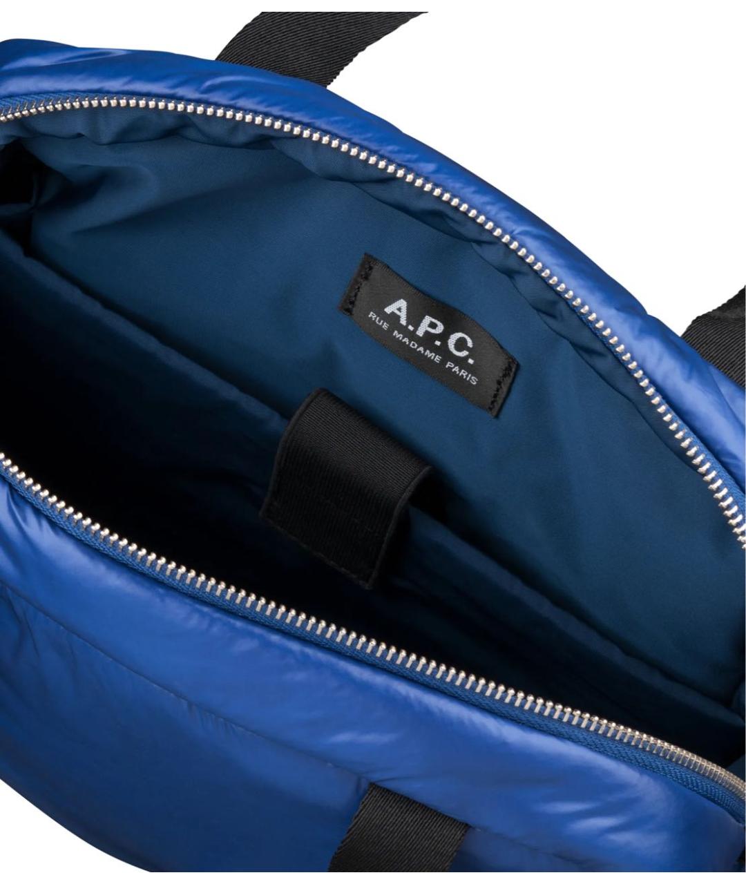 A.P.C. Синяя синтетическая сумка на плечо, фото 4
