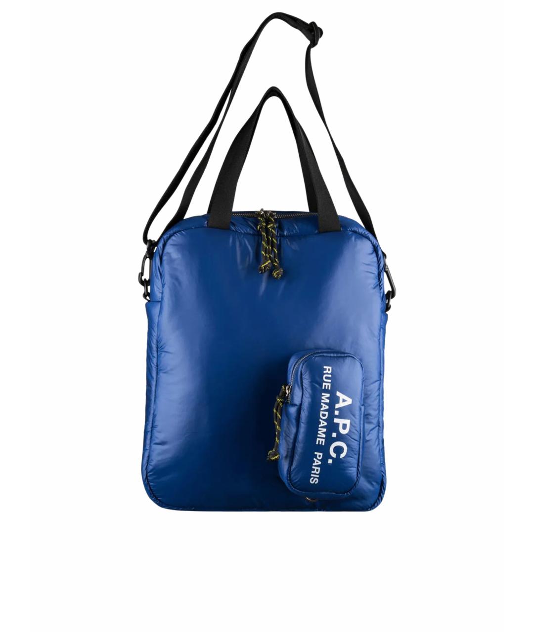 A.P.C. Синяя синтетическая сумка на плечо, фото 1