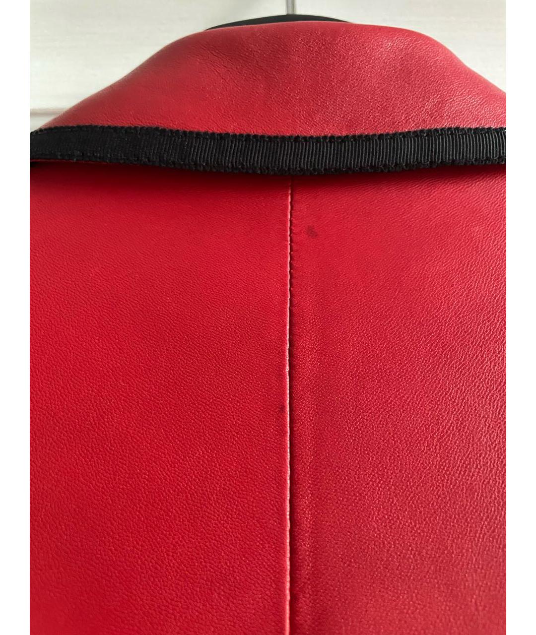 SAINT LAURENT Красный кожаный жакет/пиджак, фото 8