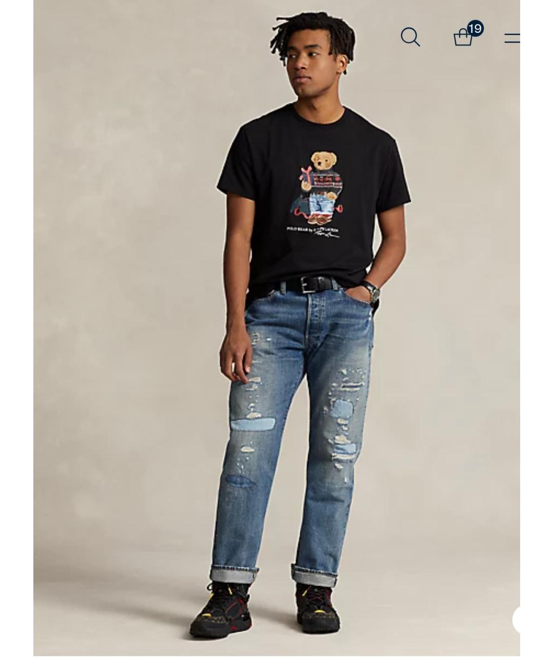 POLO RALPH LAUREN Черная хлопковая футболка, фото 5