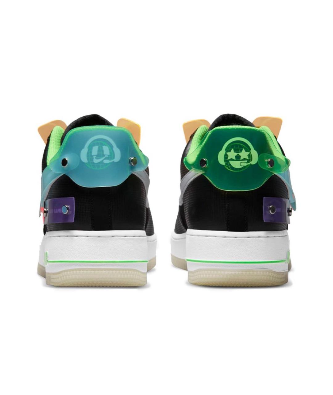 NIKE Черные кожаные низкие кроссовки / кеды, фото 4