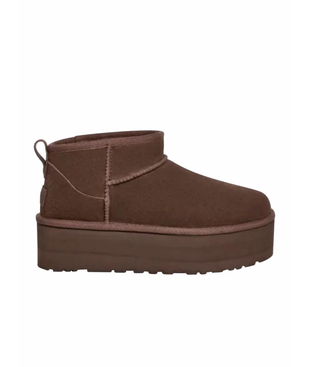 UGG AUSTRALIA Коричневые замшевые сапоги, фото 1