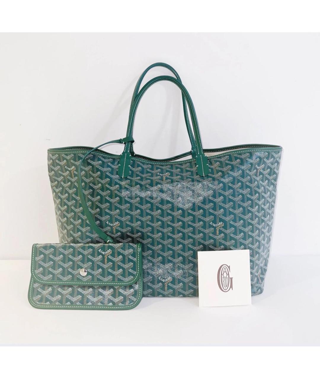 GOYARD Зеленая сумка тоут, фото 2