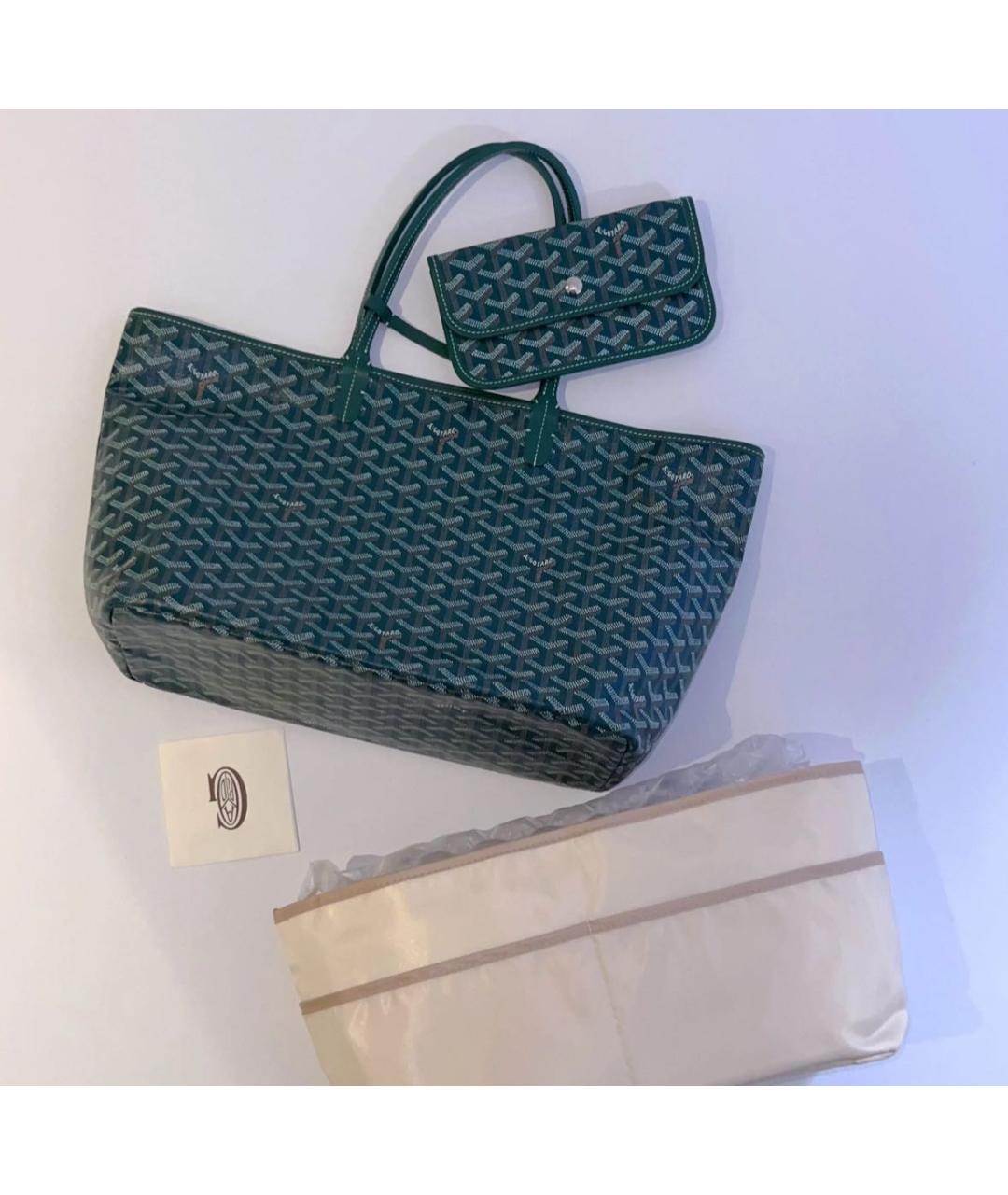 GOYARD Зеленая сумка тоут, фото 8