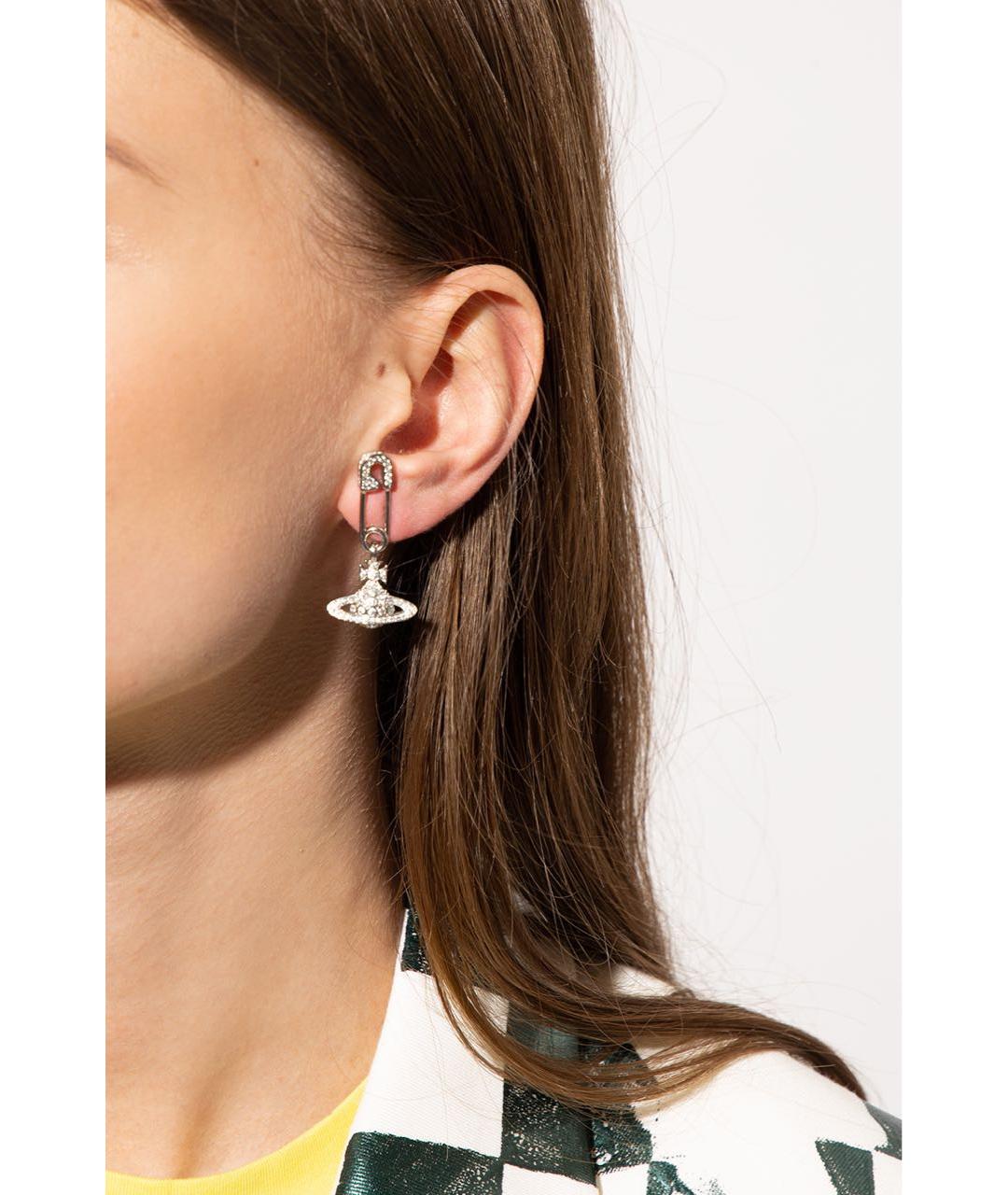 VIVIENNE WESTWOOD Серебряные латунные серьги, фото 2