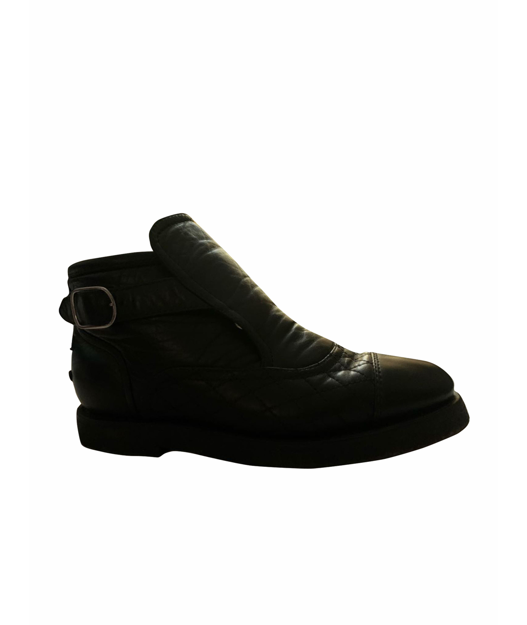 CHANEL PRE-OWNED Черные кожаные ботинки, фото 1