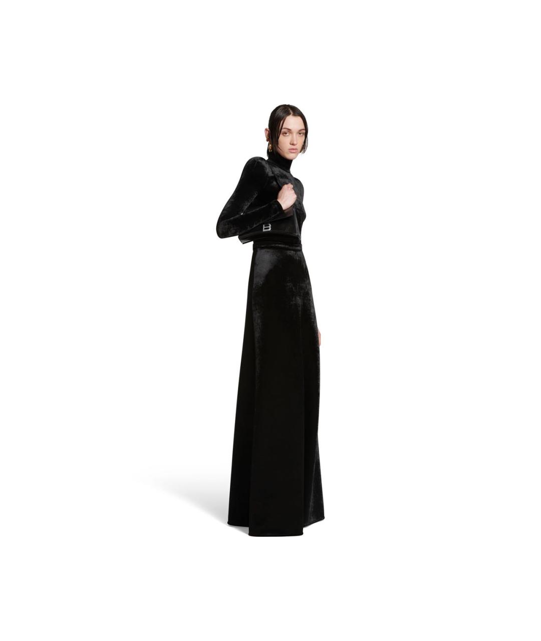 BALENCIAGA Черная кожаная сумка через плечо, фото 3