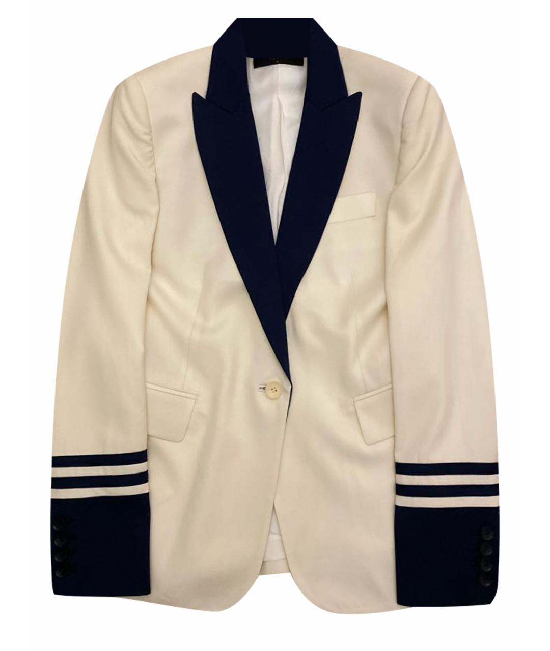 EQUIPMENT Белый шерстяной жакет/пиджак, фото 1