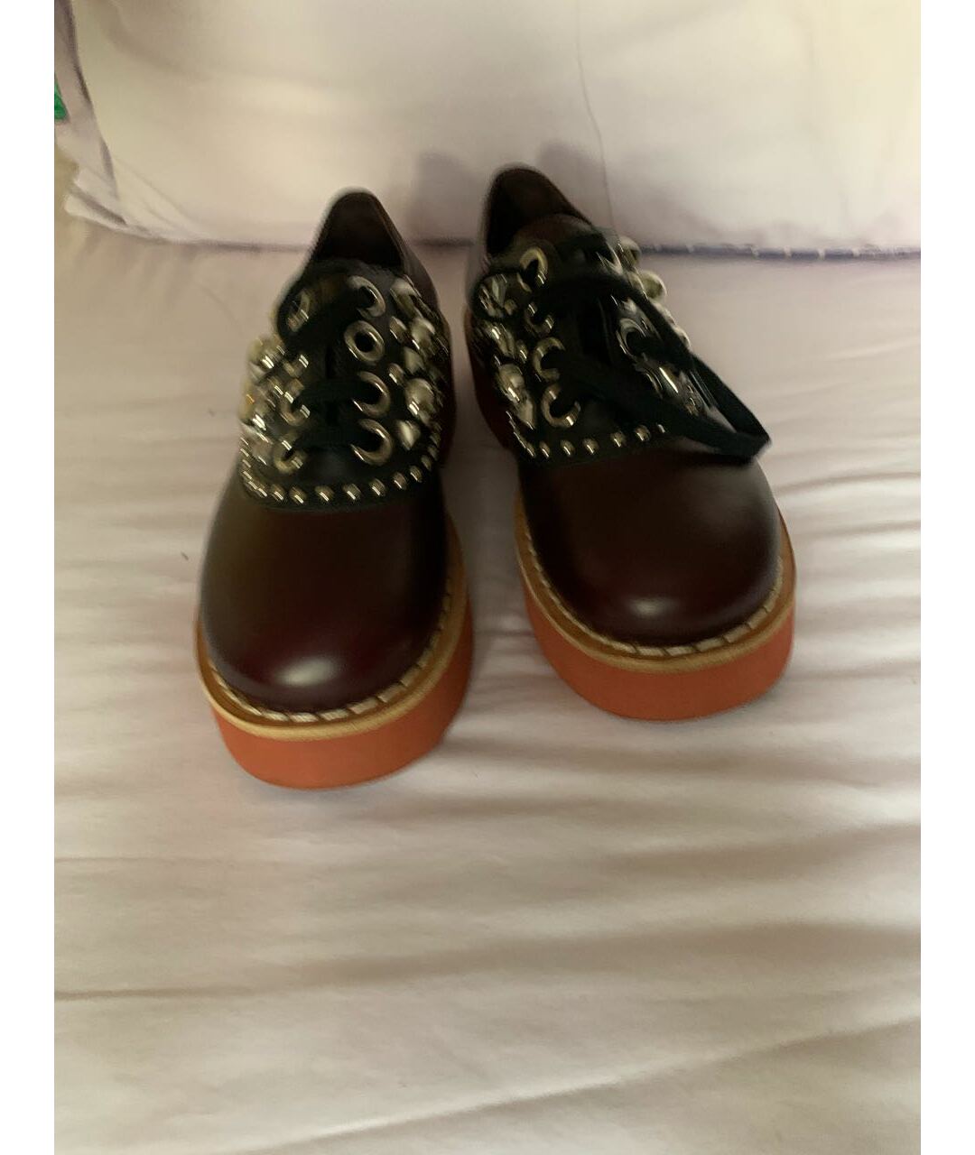 MIU MIU Бордовые кожаные ботинки, фото 2