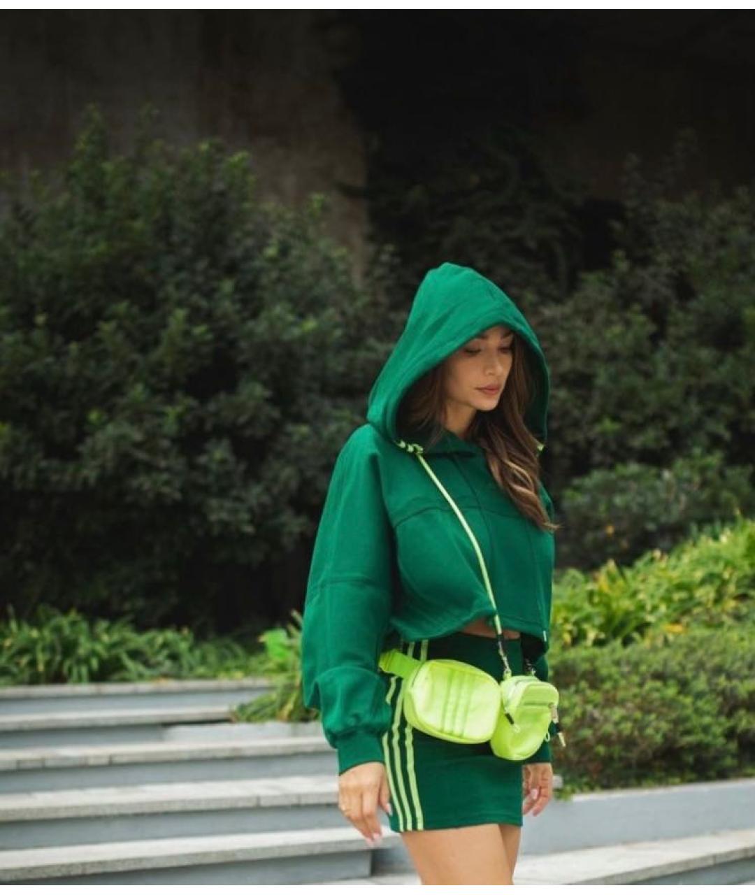 ADIDAS Зеленые хлопковое повседневное платье, фото 5