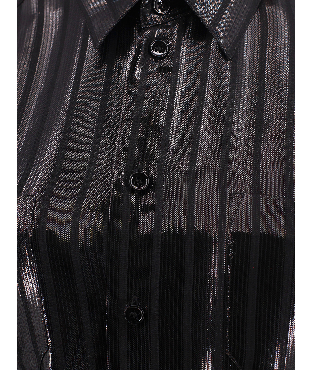 SAINT LAURENT Черная шелковая рубашка, фото 4