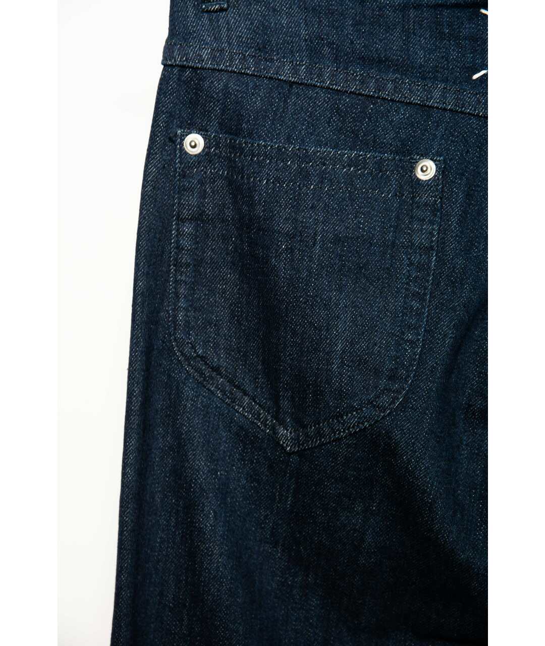 MAISON MARGIELA Синие хлопковые брюки узкие, фото 5