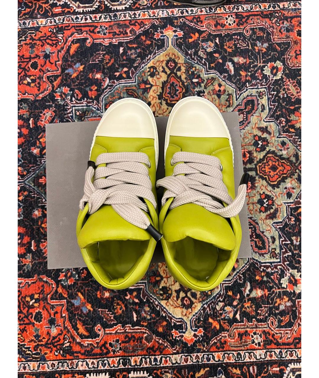 RICK OWENS Зеленые низкие кроссовки / кеды, фото 3