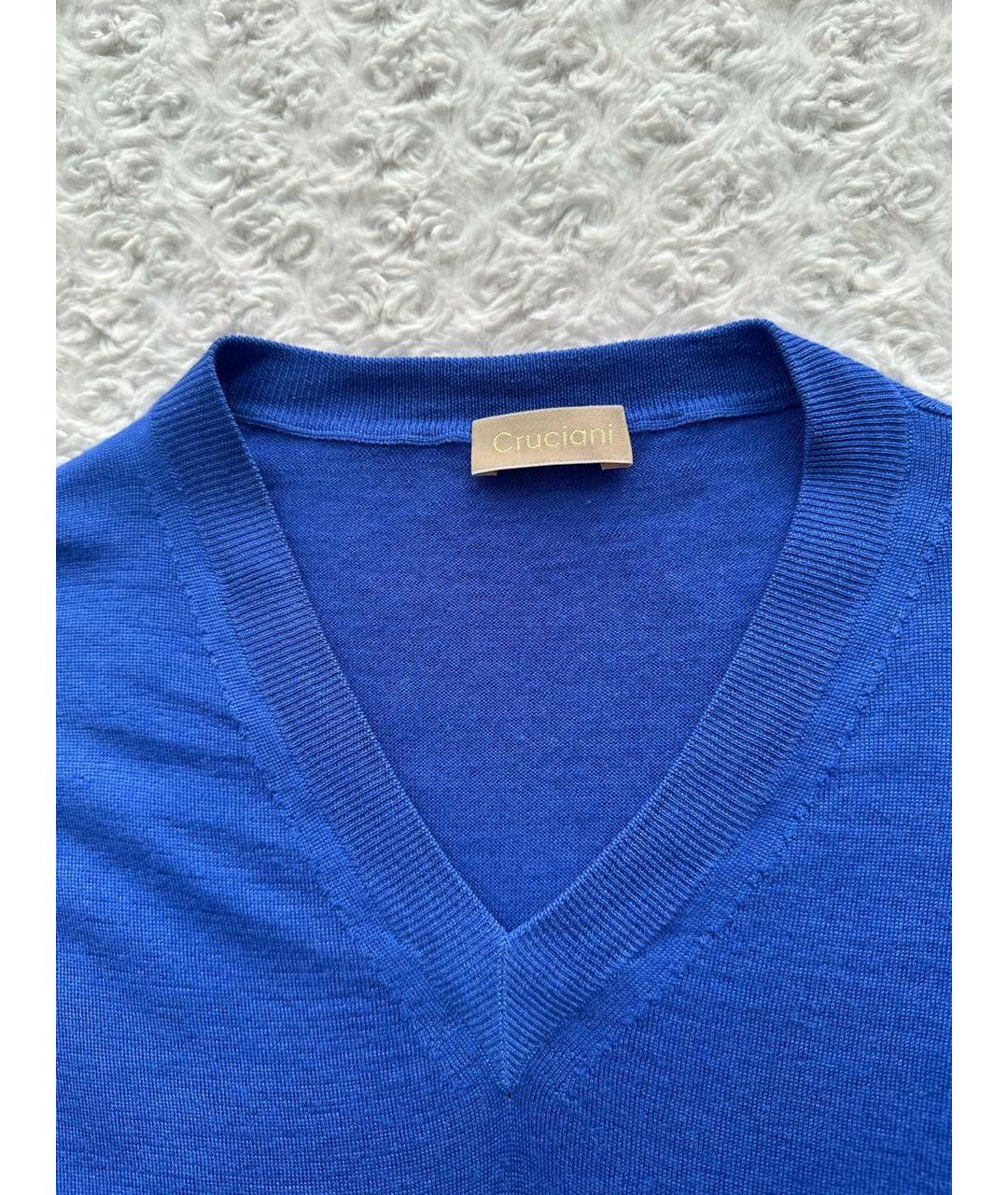 CRUCIANI Синий кашемировый джемпер / свитер, фото 8