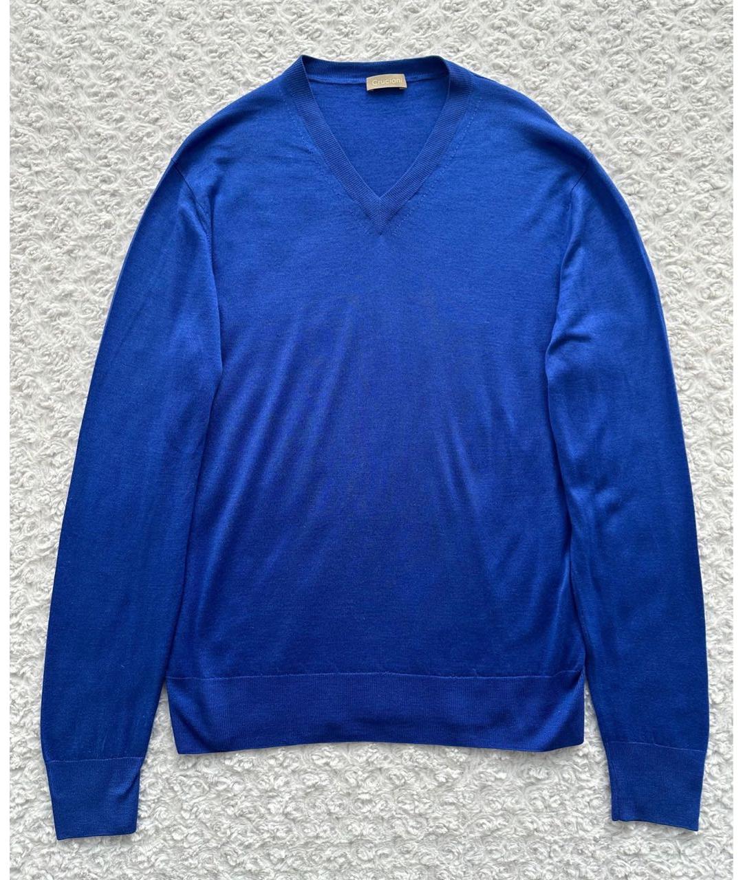 CRUCIANI Синий кашемировый джемпер / свитер, фото 9