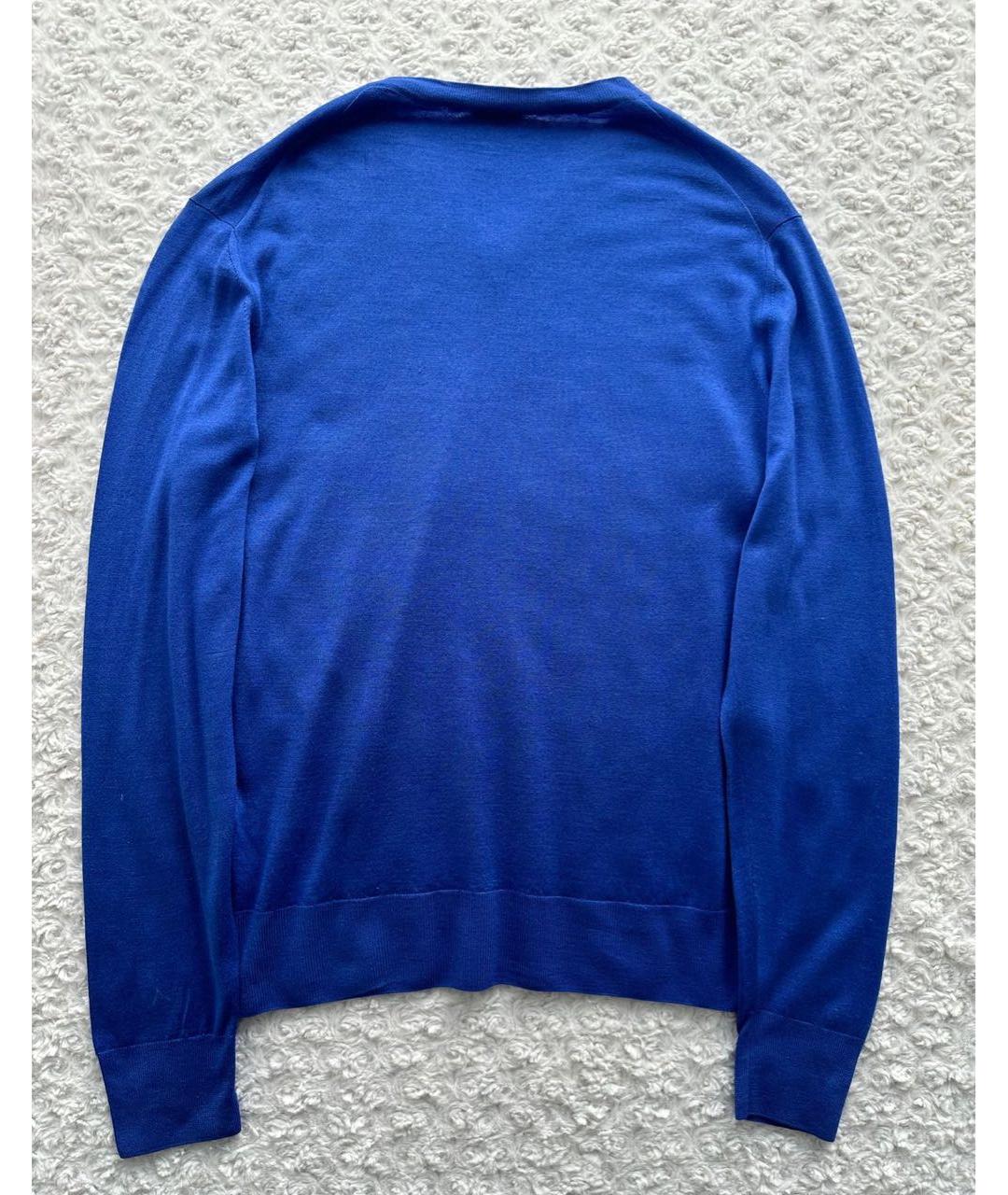 CRUCIANI Синий кашемировый джемпер / свитер, фото 2