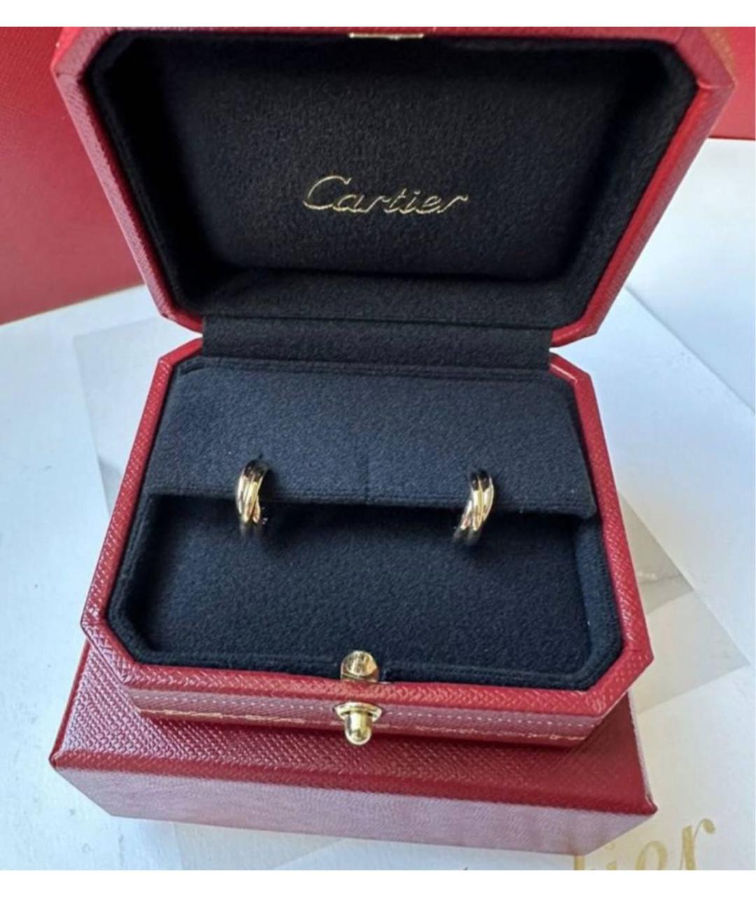 CARTIER Золотые серьги из желтого золота, фото 2