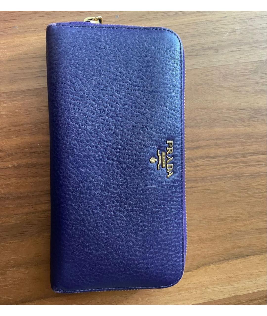 PRADA Фиолетовый кожаный кошелек, фото 6