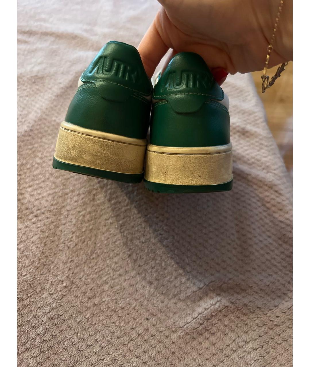 AUTRY Зеленые кожаные кроссовки, фото 5