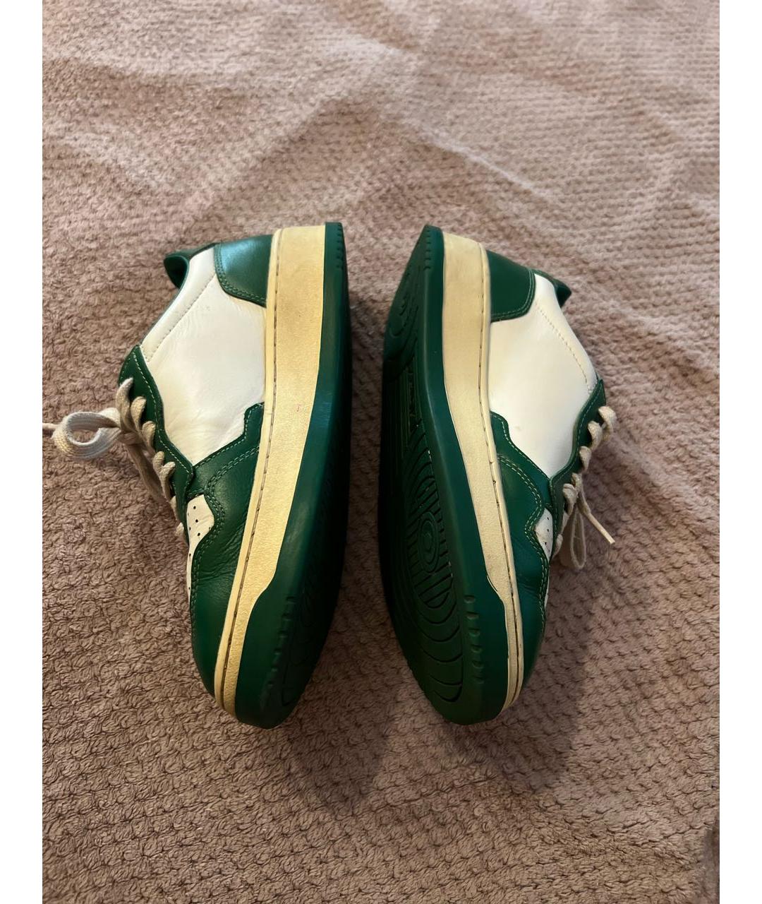 AUTRY Зеленые кожаные кроссовки, фото 6
