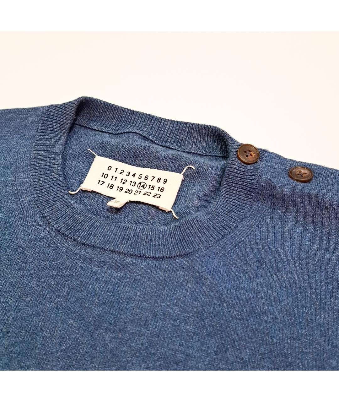 MAISON MARGIELA Синий хлопковый джемпер / свитер, фото 3