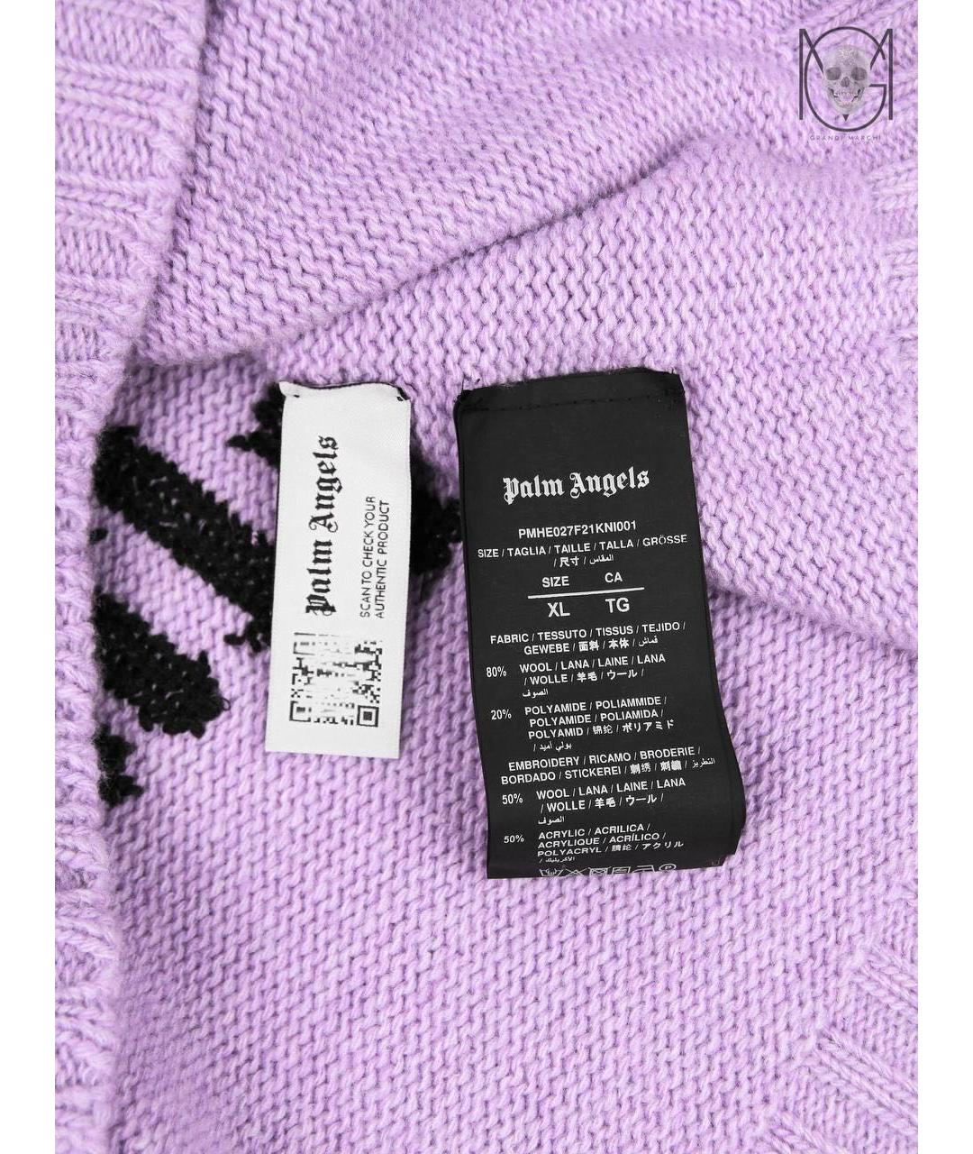 PALM ANGELS Фиолетовый джемпер / свитер, фото 5