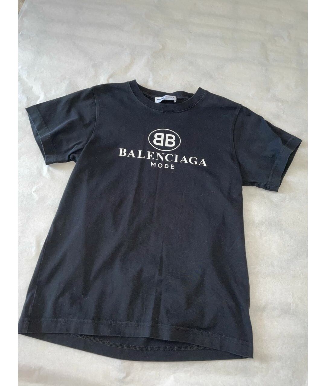 BALENCIAGA Черная хлопковая футболка, фото 5