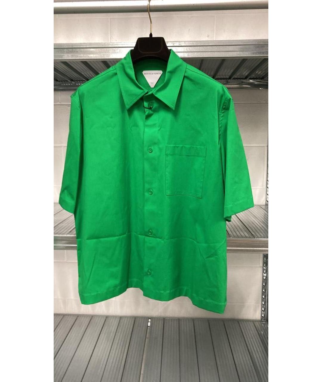BOTTEGA VENETA Зеленая хлопковая кэжуал рубашка, фото 2