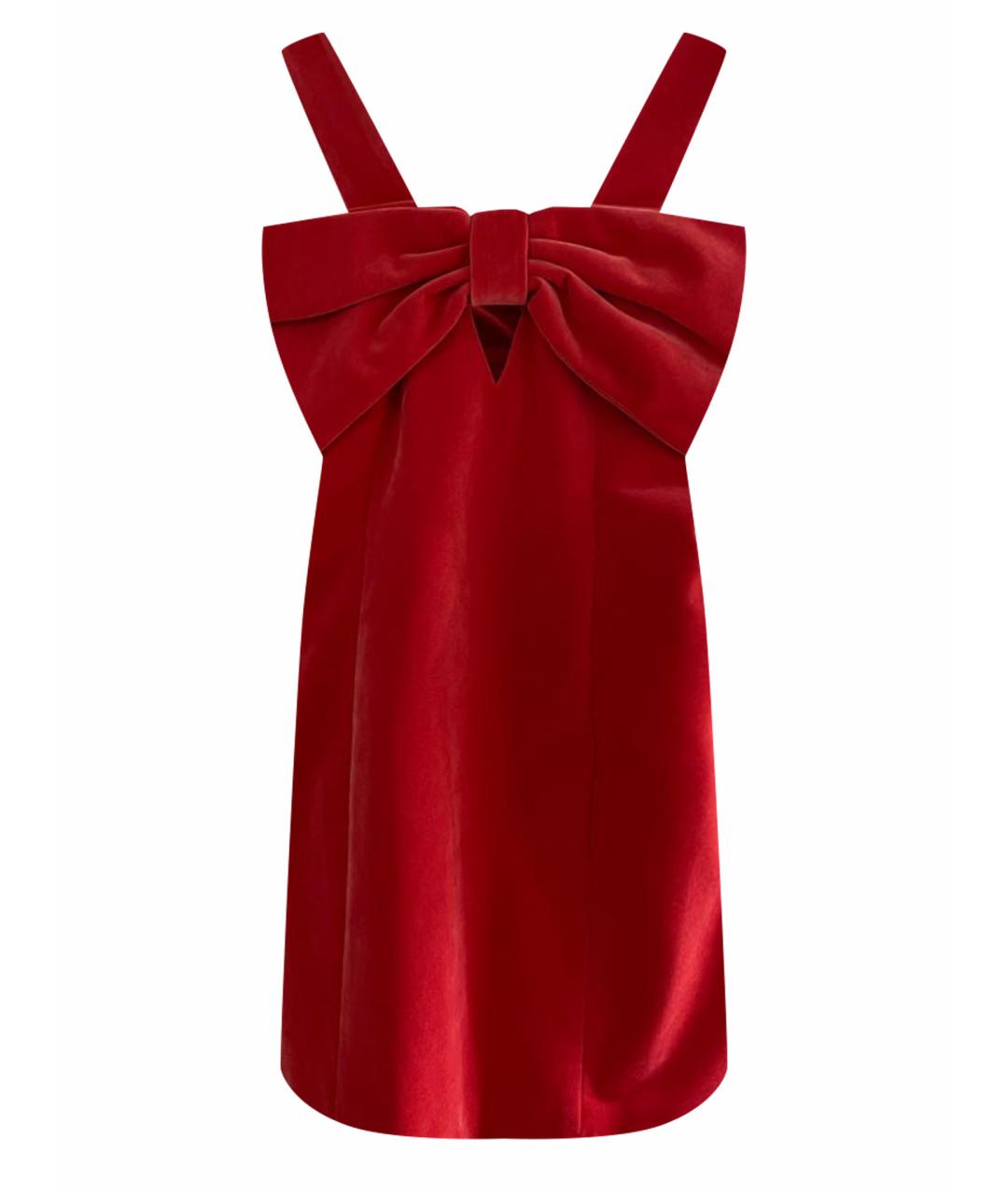 12 STOREEZ Красное бархатное коктейльное платье, фото 1
