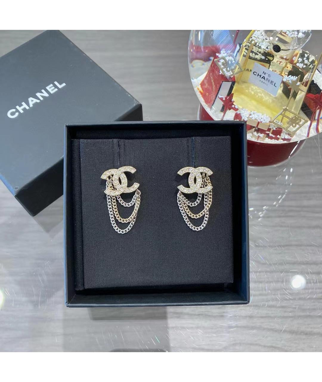 CHANEL Золотые серьги, фото 2