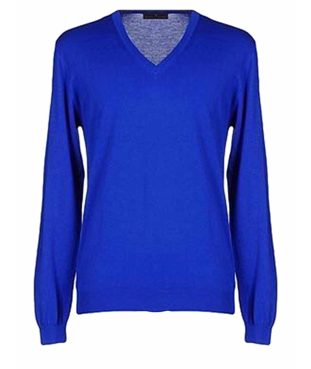 DANIELE ALESSANDRINI Синий хлопковый джемпер / свитер, фото 1