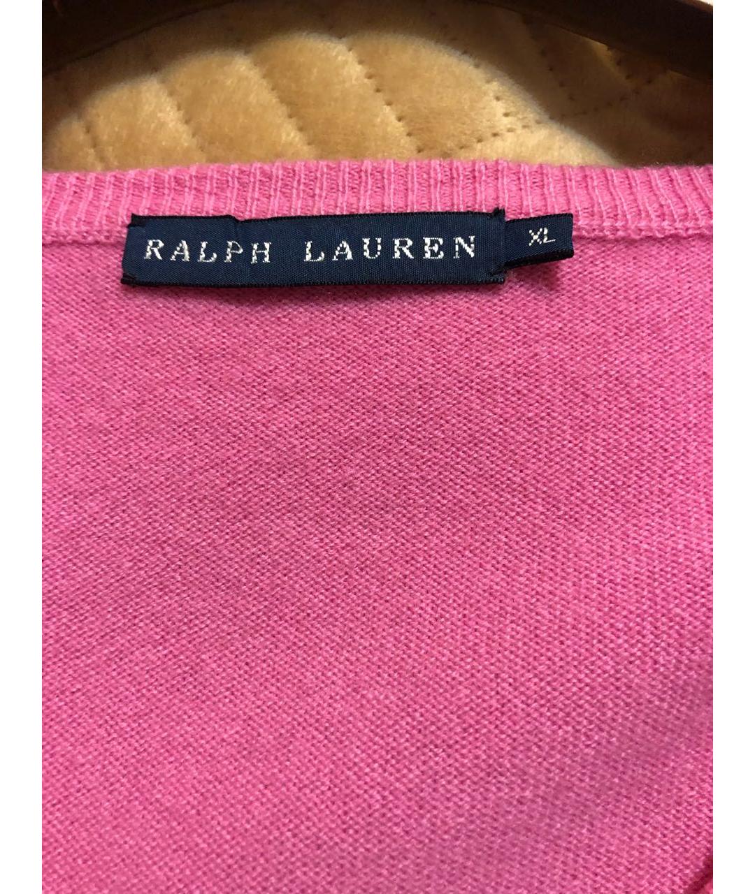 RALPH LAUREN Розовый кашемировый джемпер / свитер, фото 4