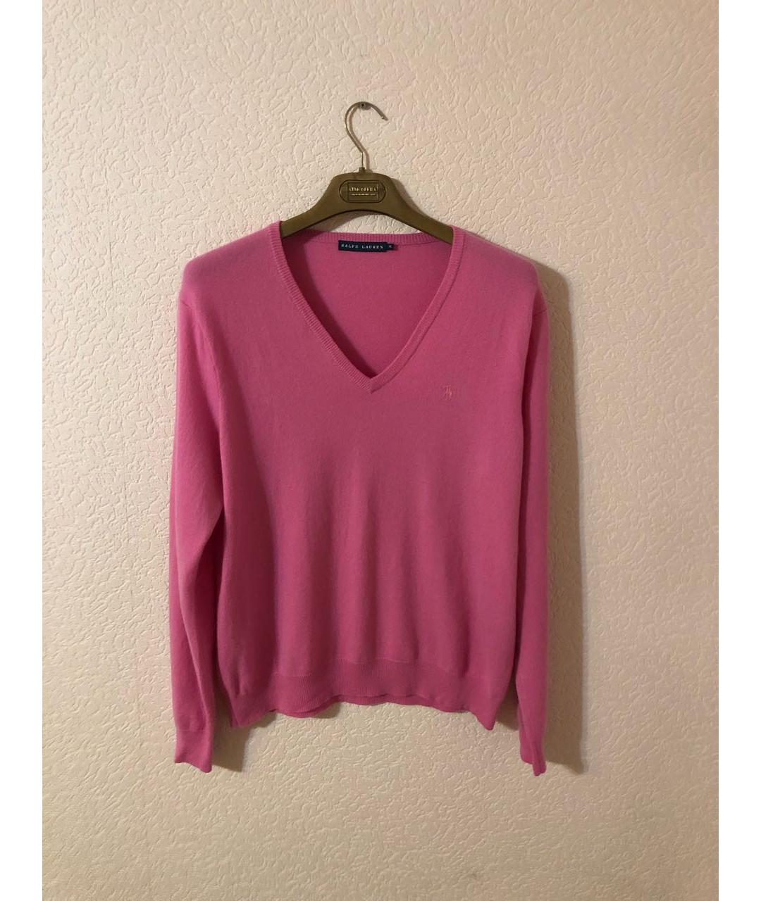 RALPH LAUREN Розовый кашемировый джемпер / свитер, фото 6
