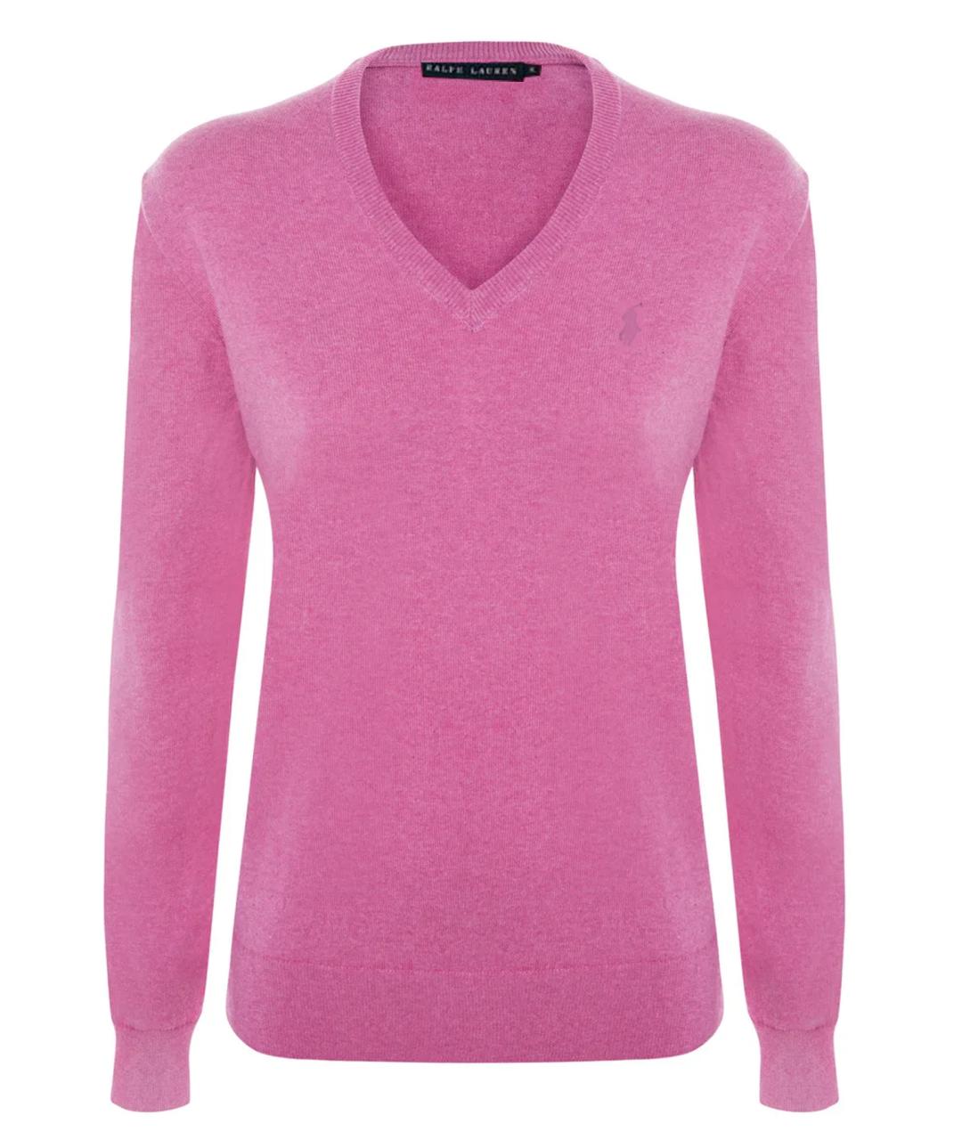RALPH LAUREN Розовый кашемировый джемпер / свитер, фото 1