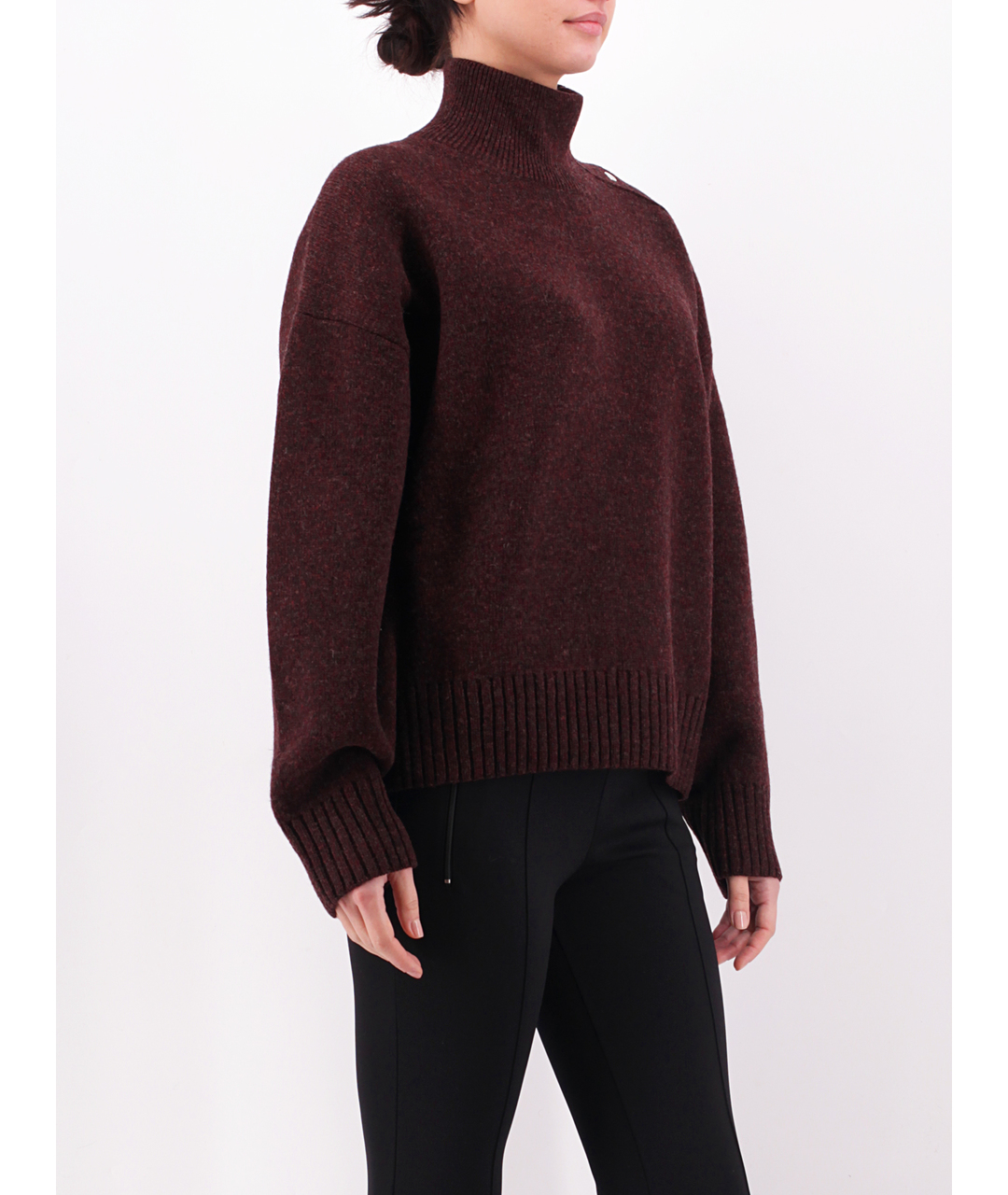 CELINE PRE-OWNED Бордовый кашемировый джемпер / свитер, фото 2