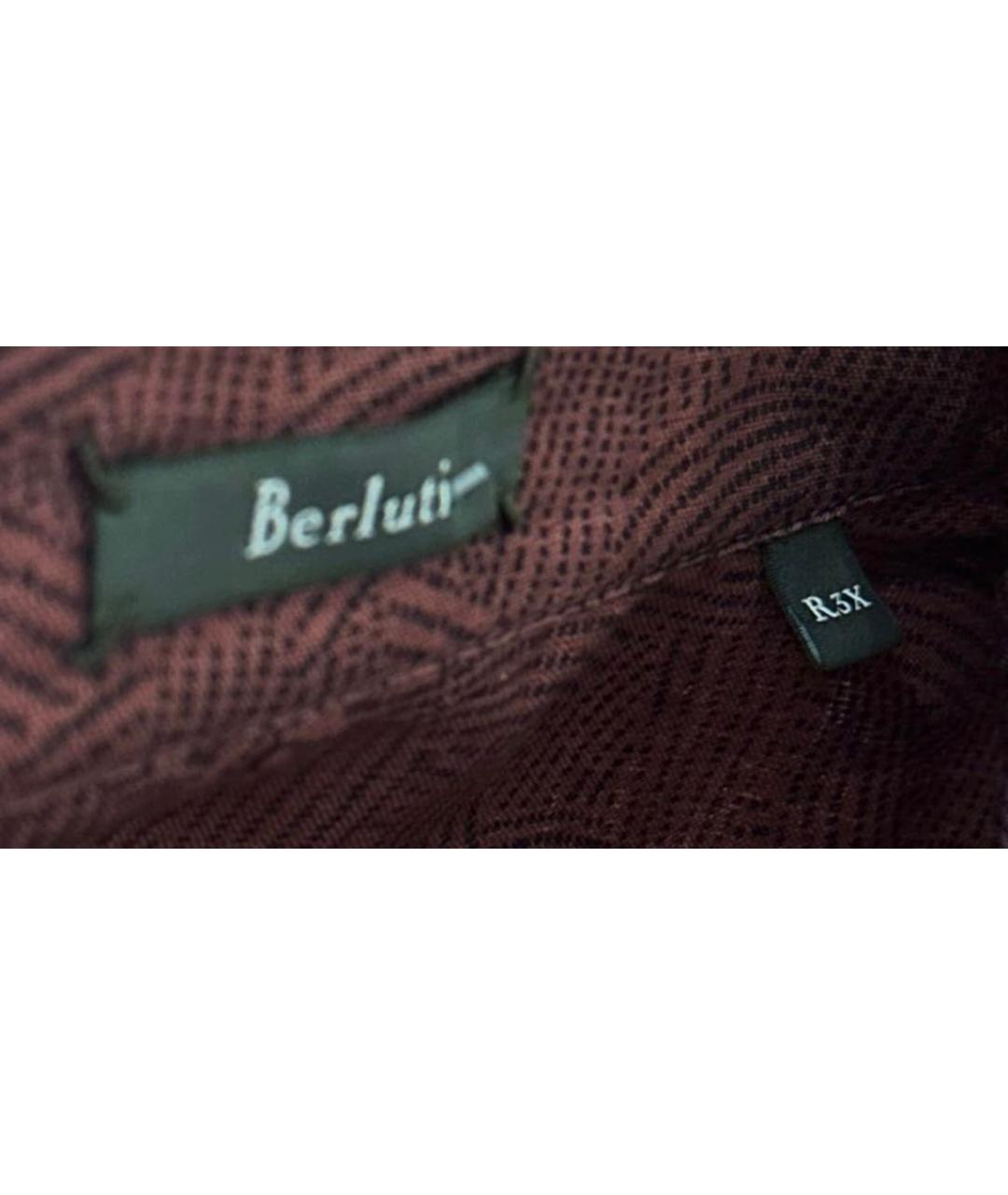BERLUTI Бордовая кэжуал рубашка, фото 7