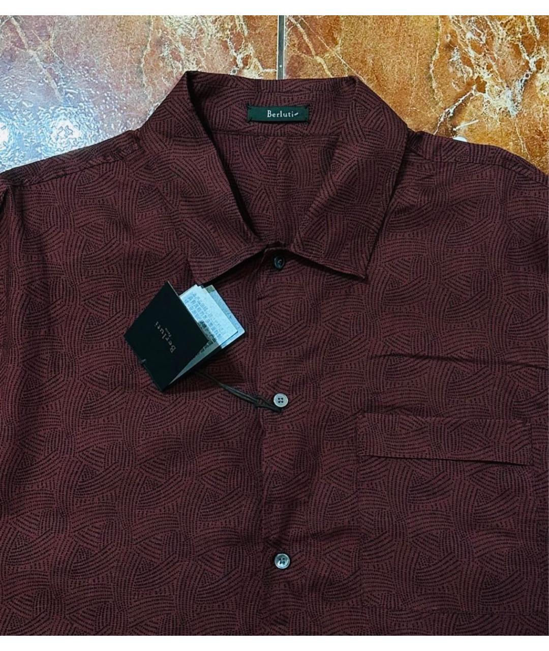 BERLUTI Бордовая кэжуал рубашка, фото 4