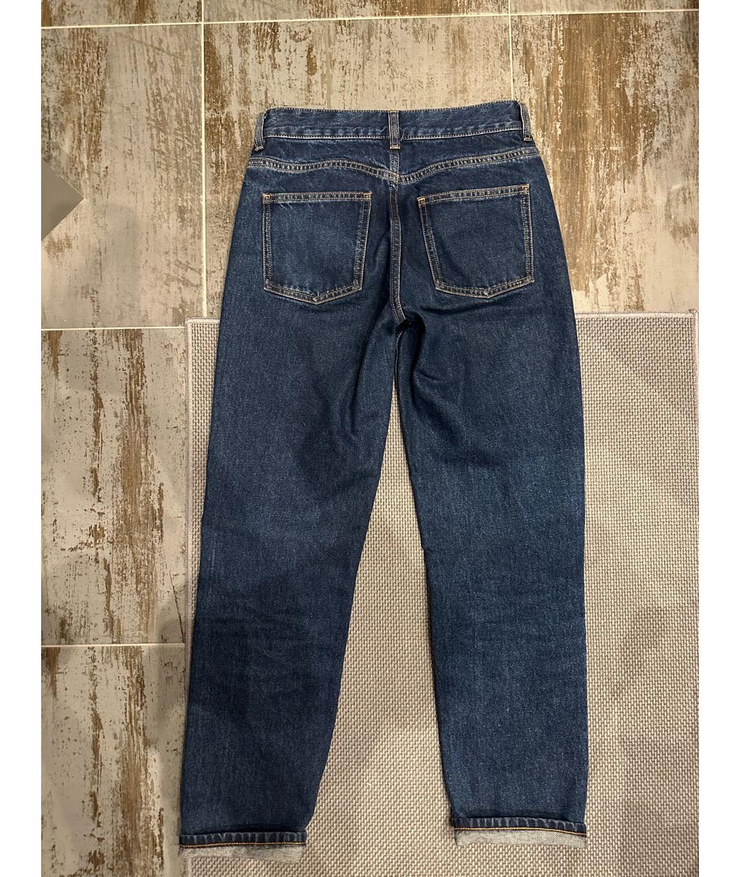 COS Темно-синие хлопковые прямые джинсы, фото 2