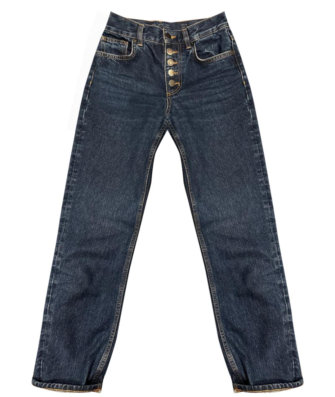 COS Темно-синие хлопковые прямые джинсы, фото 1